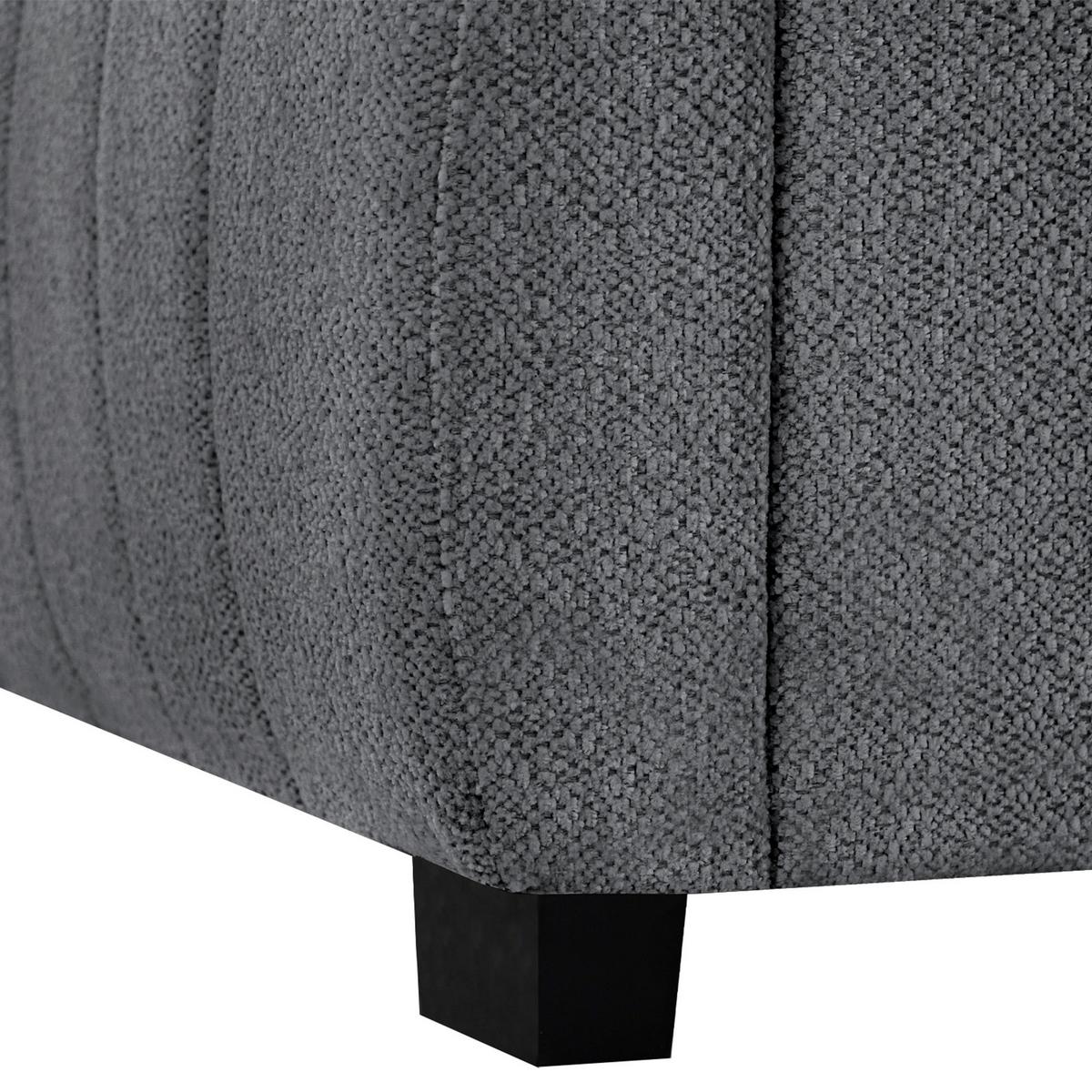 POLSTERBETT Calma mit Taschenfedernmatratze 26 cm, 2 Bettkastenschubladen, 160x200 cm, Bouclé-Stoff, Dunkelgrau - Dunkelgrau, Textil (160/200cm) - Beautysofa