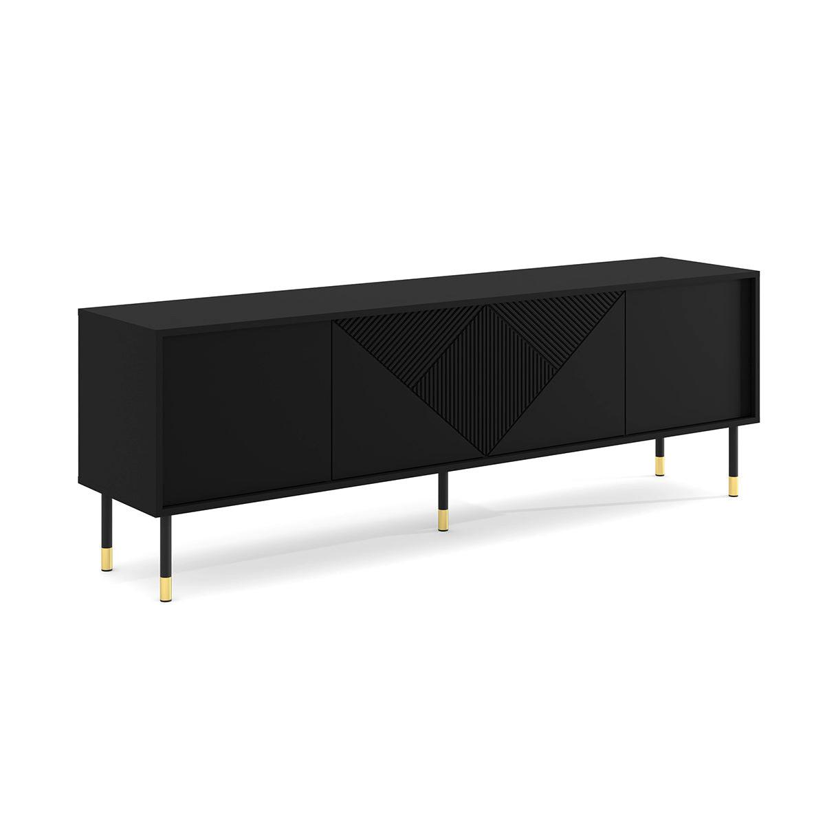 TV-MÖBEL Aglaé Schwarz - Schwarz, Holzwerkstoff (180/61/40cm) - Petits-meubles