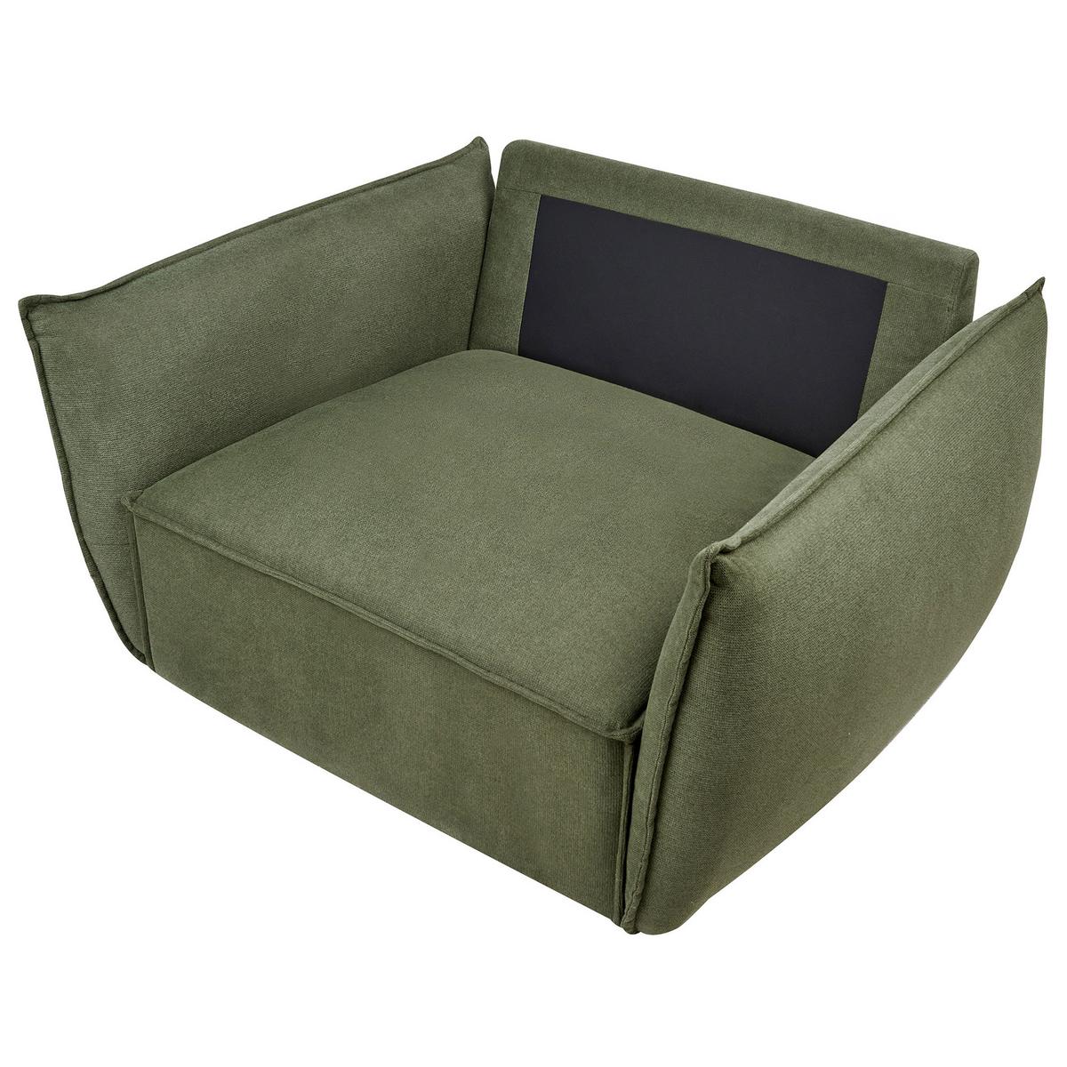 SESSEL Stoff Grün Kunes - Grün, Textil (124/78/94cm) - Beliani