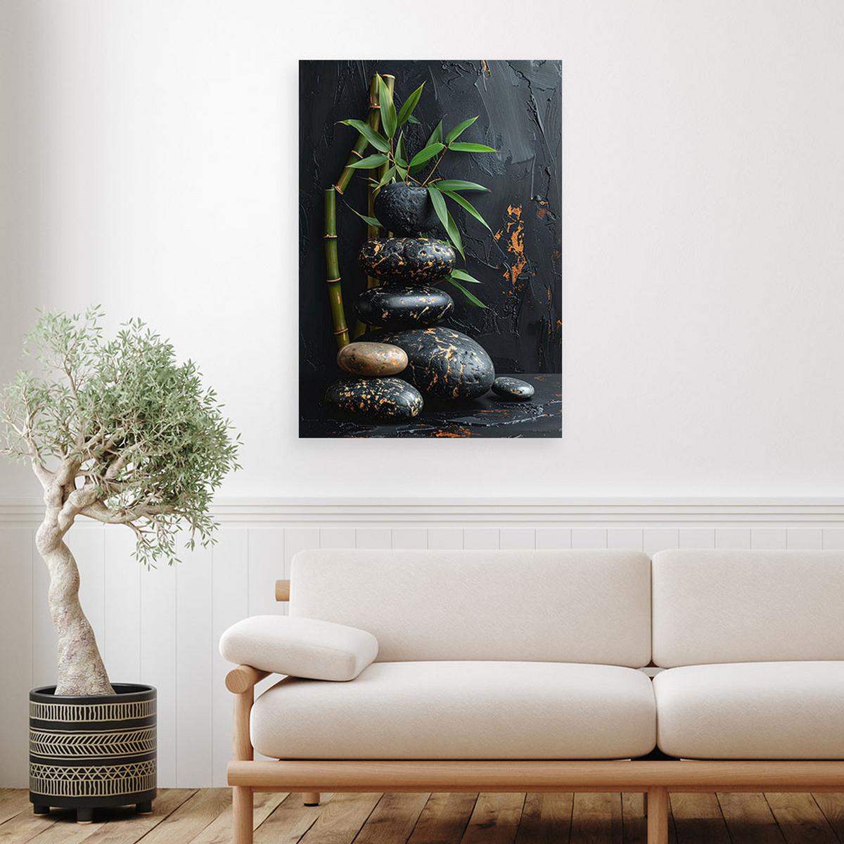 LEINWANDBILD Zen und Orientalisch 70x100cm - Schwarz, Textil (70/100cm) - Feeby
