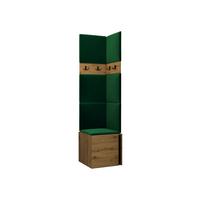 GARDEROBEN-SET Orion XXI - Eiche Artisan/Grün, Holzwerkstoff/Kunststoff (42/186/46cm) - MIRJAN24