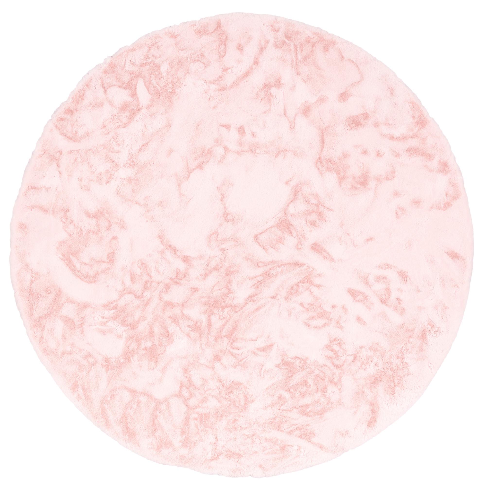 FELLTEPPICH LUXUS SUPER SOFT PLUSH RUND - Rosa, Textil (120/120cm) - Pergamon