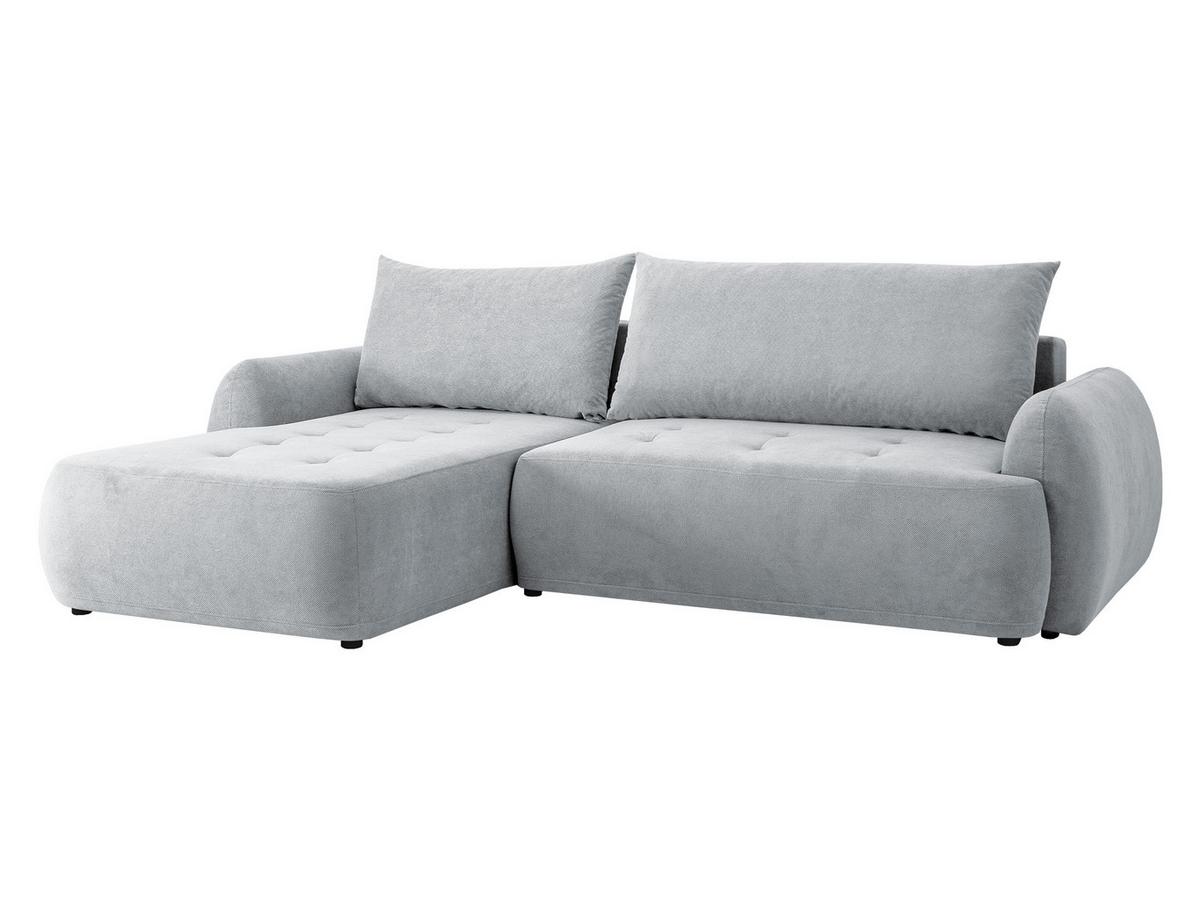 ECKSCHLAFSOFA Bueno II, Seite: Links - Hellgrau/Schwarz, Holz/Textil (280/185cm) - MIRJAN24