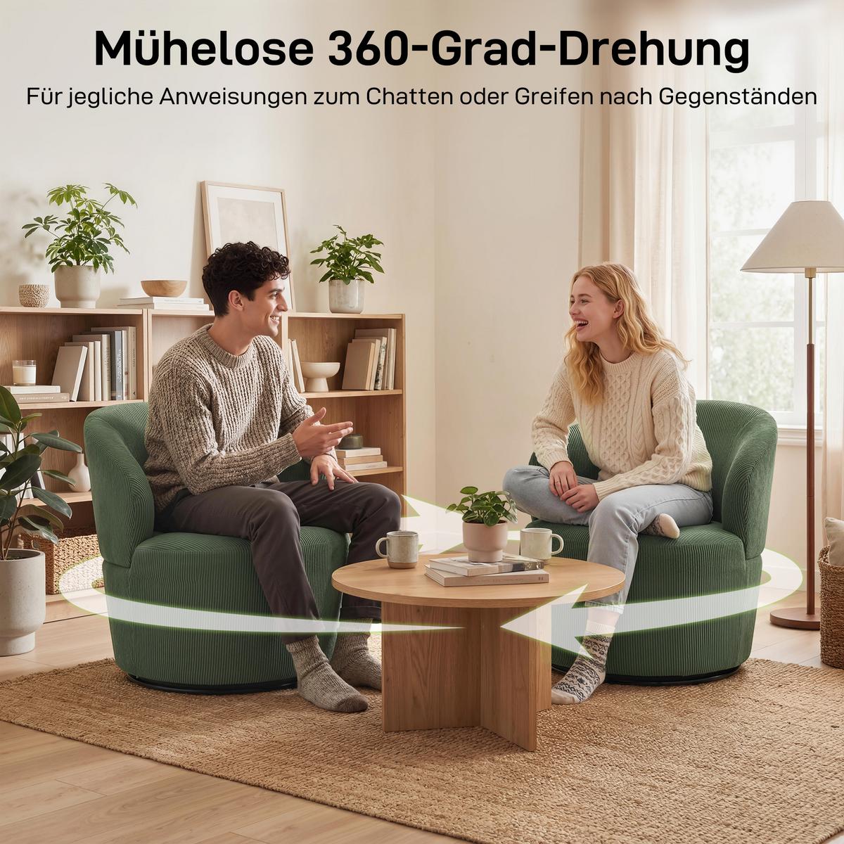 SESSEL aus Polyester Metall Dunkelgrün - Dunkelgrün/Schwarz, Textil/Metall (73.5/77/74.5cm) - HOMCOM