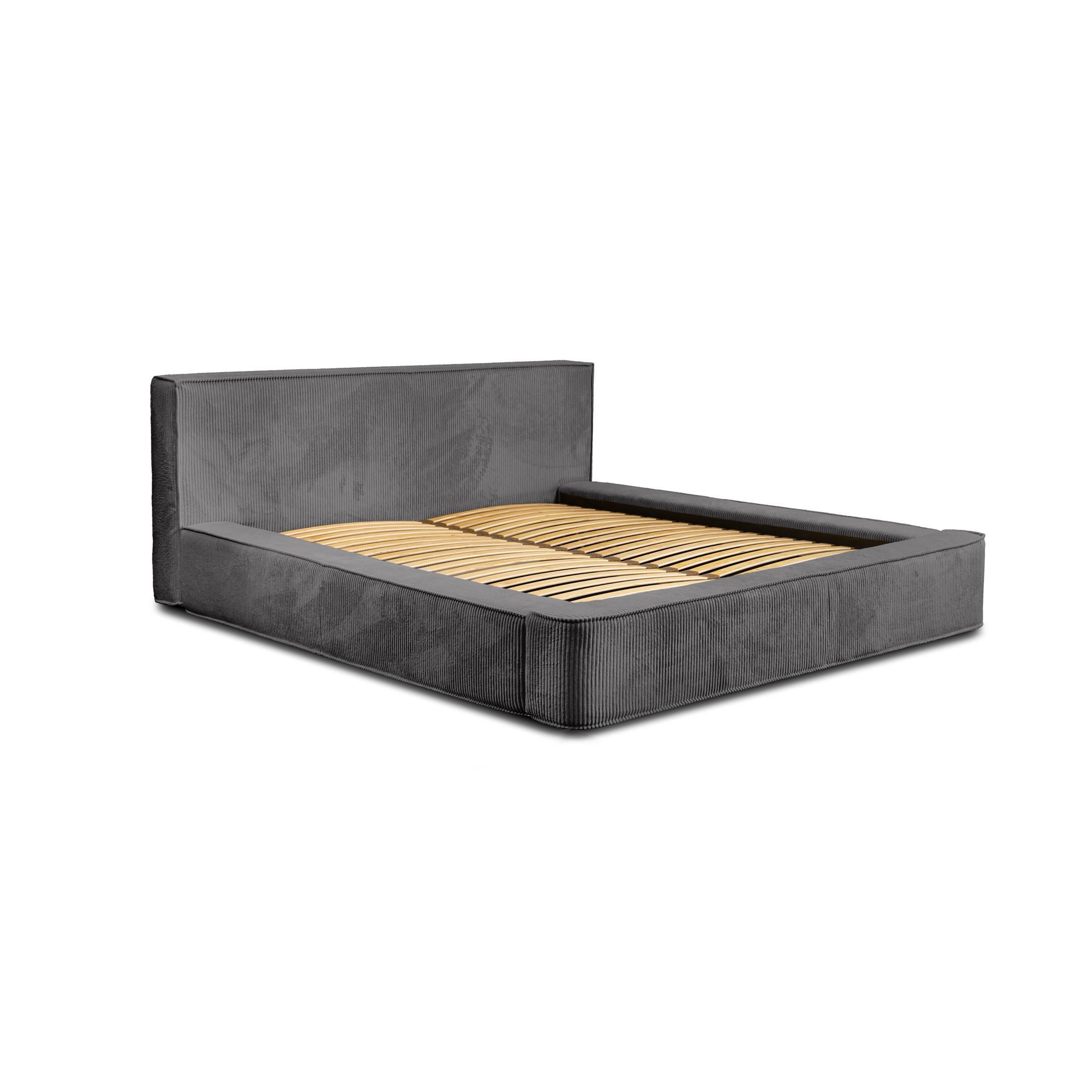 POLSTERBETT Modesto In Lincoln - Anthrazit, Holzwerkstoff/Textil (160/200cm) - Fun Möbel