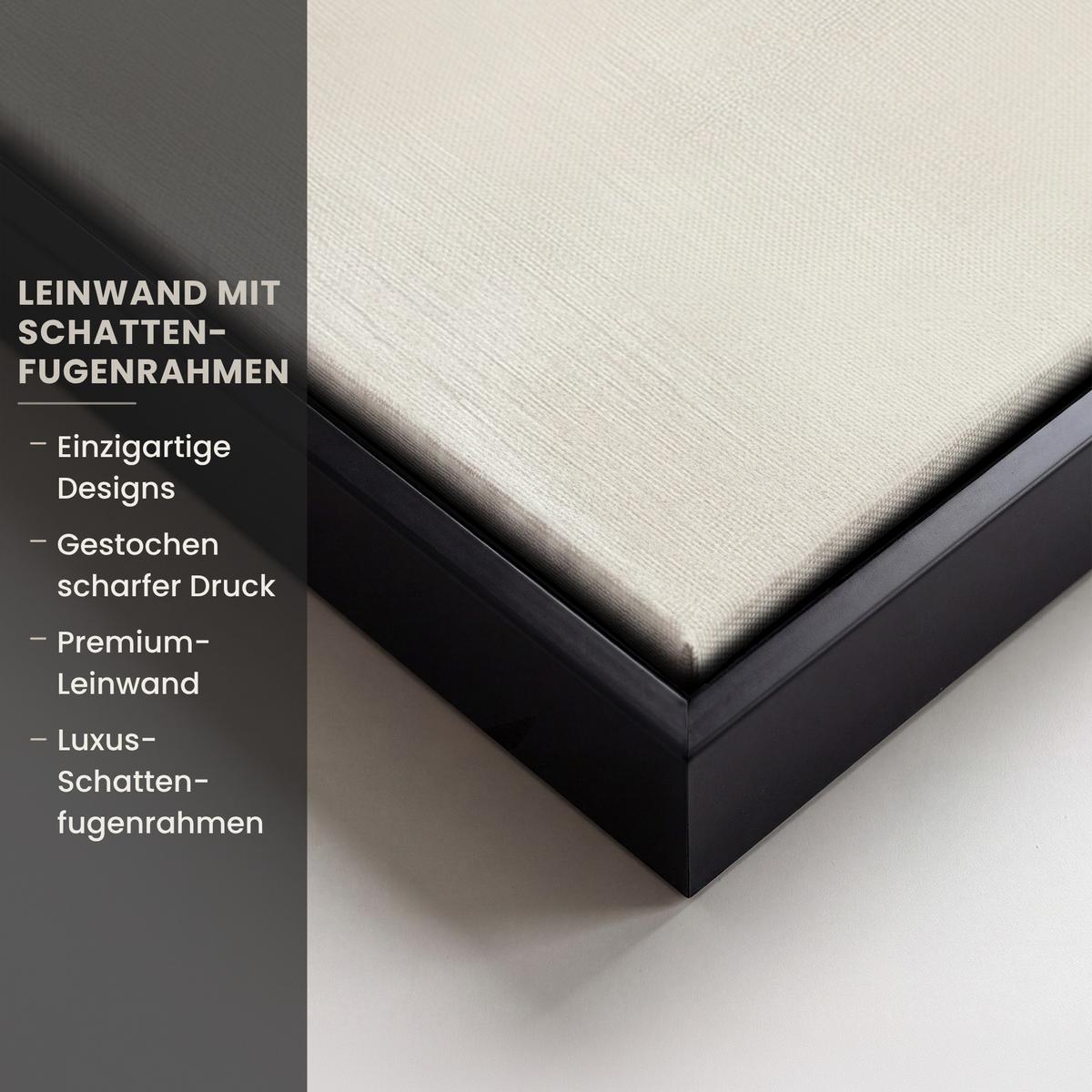 LEINWAND Bilder mit Rahmen - Wabi sabi - Pflanze - Beige - 70x100 - Taupe, Textil (70/100cm) - MuchoWow