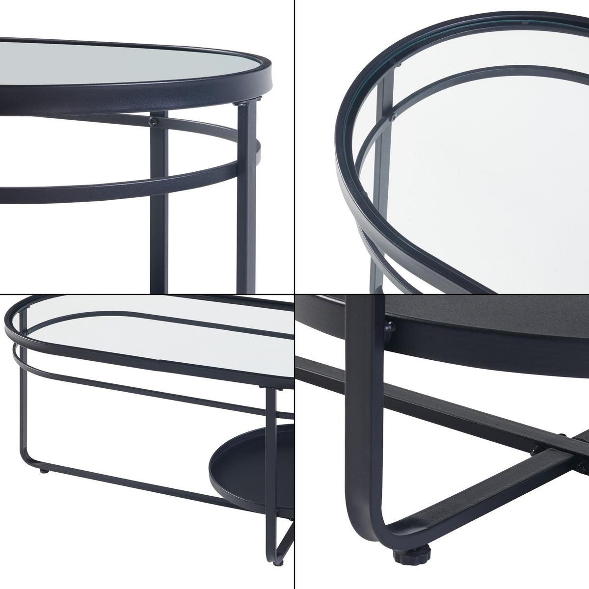COUCHTISCH Kumla 90/42.5/46 cm - Schwarz, Metall (42.5/90/46cm) - [en.casa]