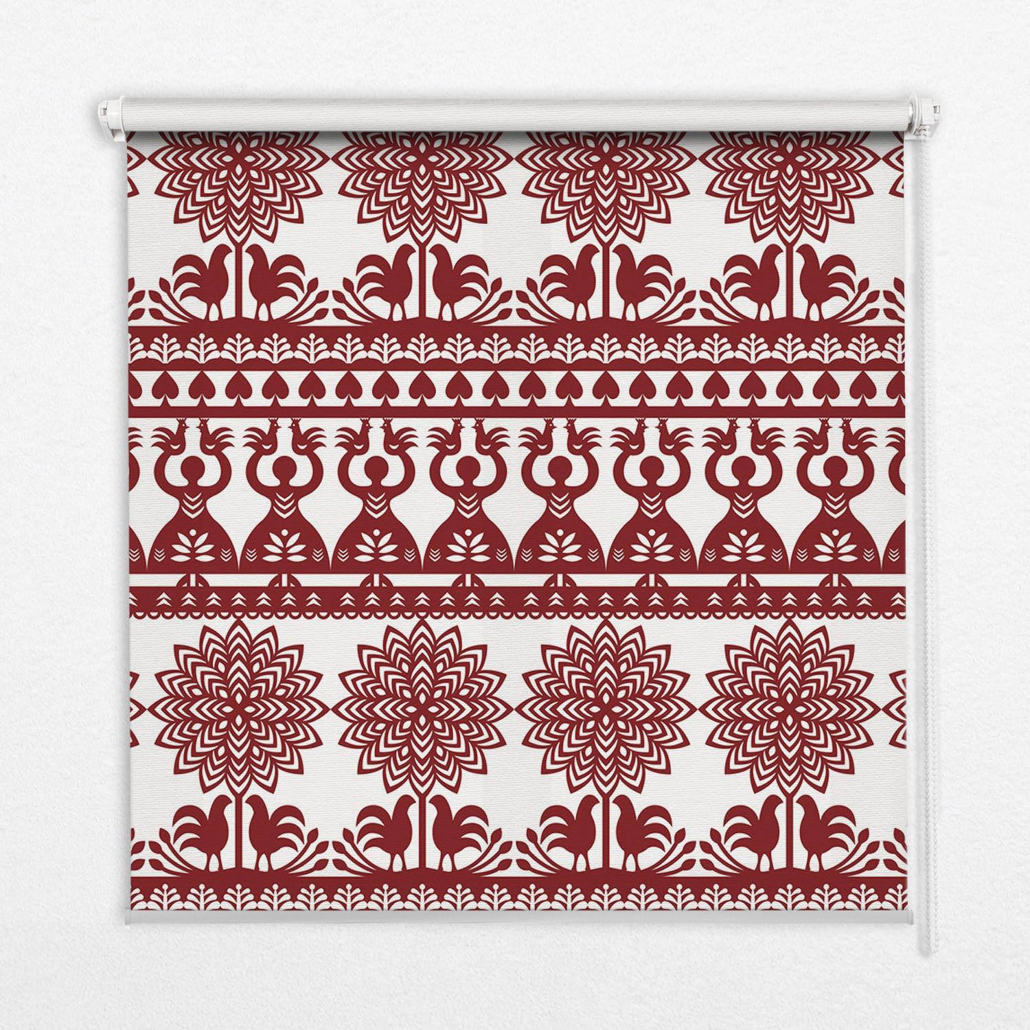 INNENROLLO - Fensterrollo - Rollo - 150x180 cm - Braunes Muster - Braun, Kunststoff (150/180/0.5cm) - TULUP