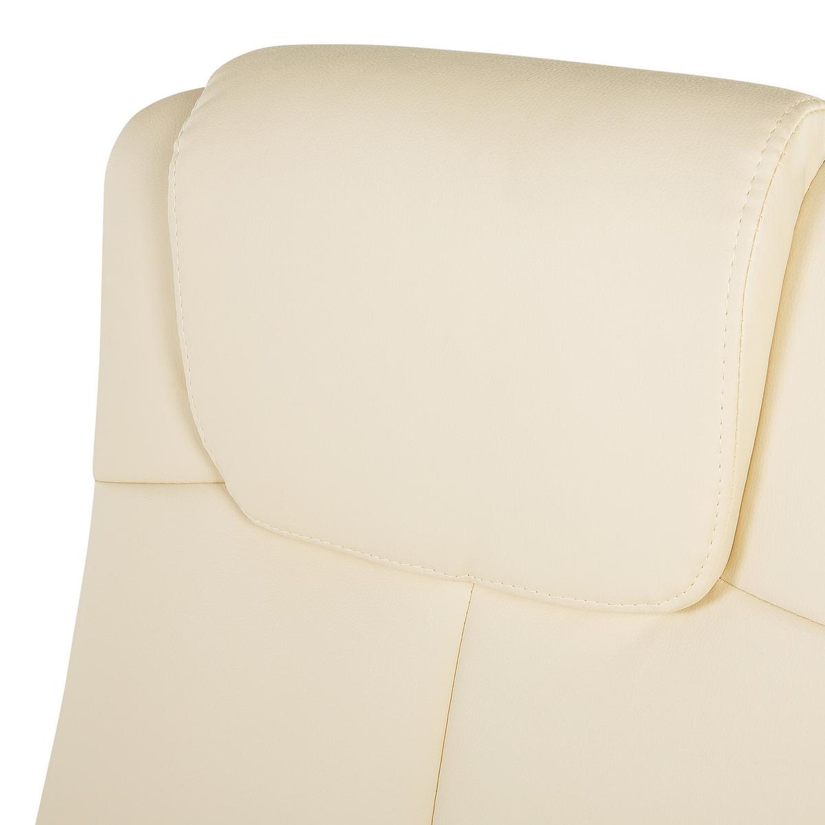 BÜROSTUHL Kunstleder Beige Winner - Beige, Textil (60/112/60cm) - Beliani