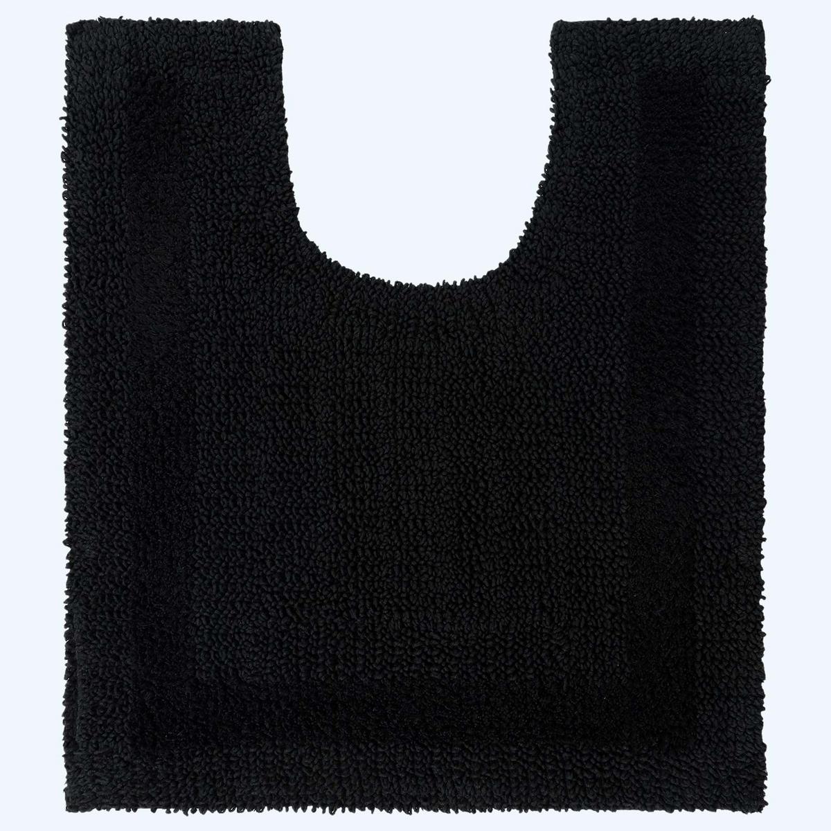 WC-VORLEGER 50/55 cm, 100% Baumwolle, wendbar - Schwarz, Textil (50/55cm) - Homescapes