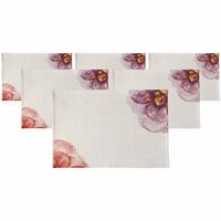 PLATZESETS Rose Garden rosa 49 x 32,5 cm 6er Set - Rosa, Textil (49/32.5/2cm) - Villeroy & Boch
