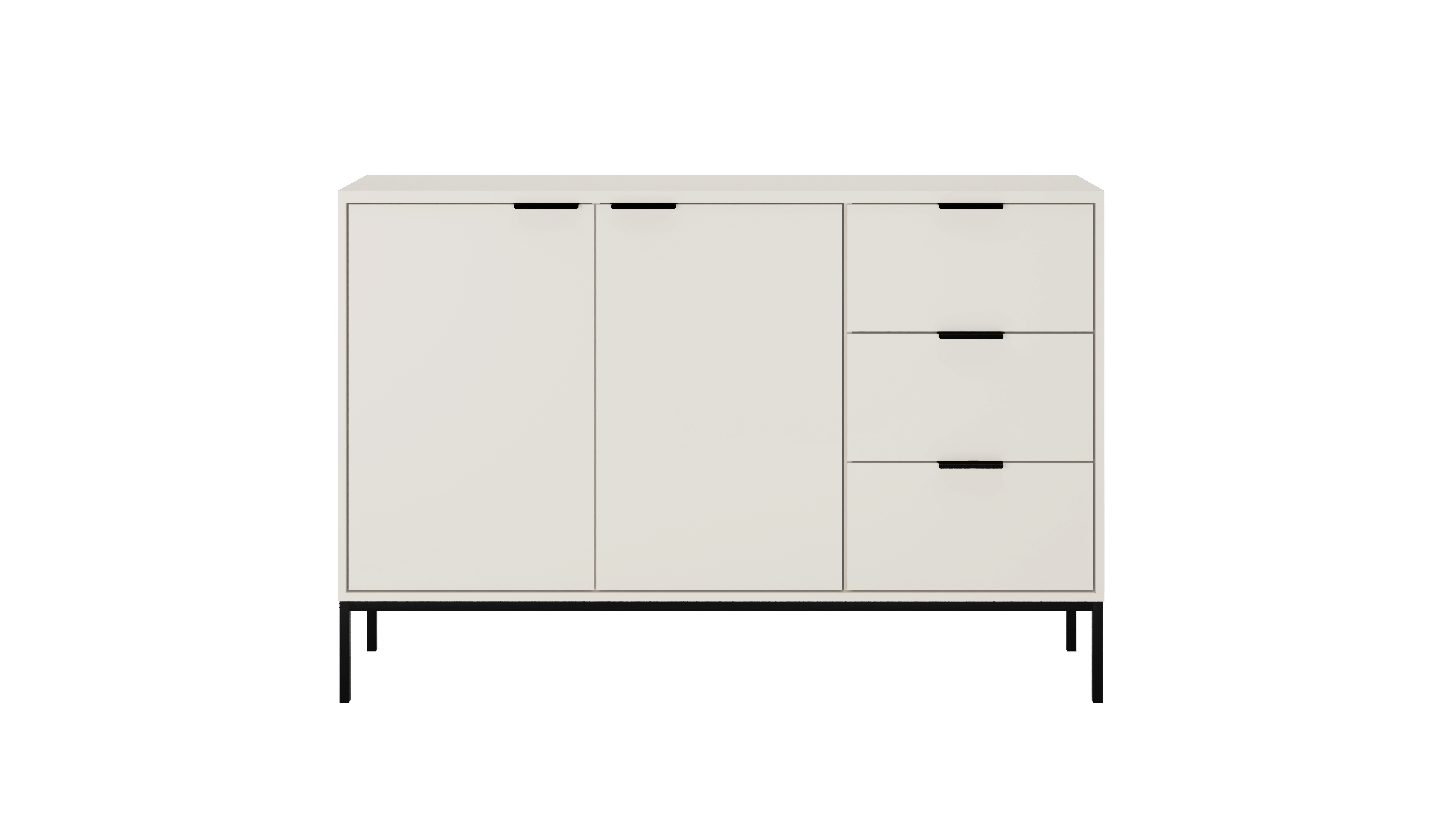 KOMMODE Austin 40/100,4/150 - Schwarz/Weiß, Holzwerkstoff (40/100/150cm) - RAUMHIRSCH FURNITURE