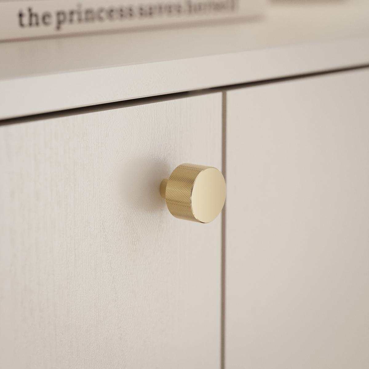 KOMMODE OVALINE 123 cm, 3 Schublade(n) Sandbeige - Beige, Holzwerkstoff/Metall (123/85/42cm) - Idohome
