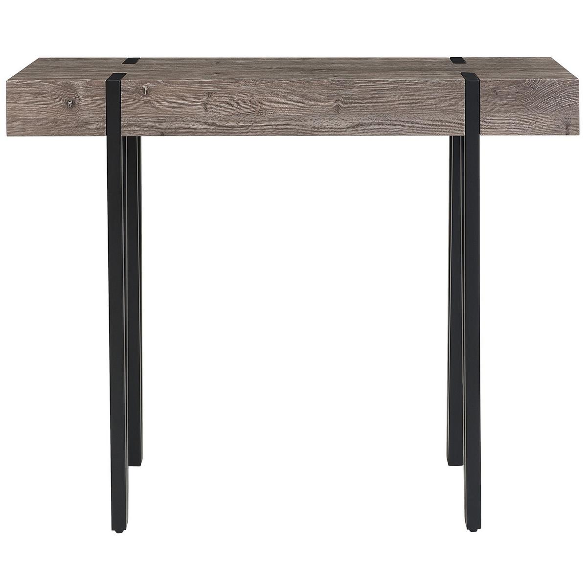 KONSOLENTISCH dunkler Holzfarbton Adena - Dunkelbraun/Schwarz, Holzwerkstoff (40/100/81cm) - Beliani