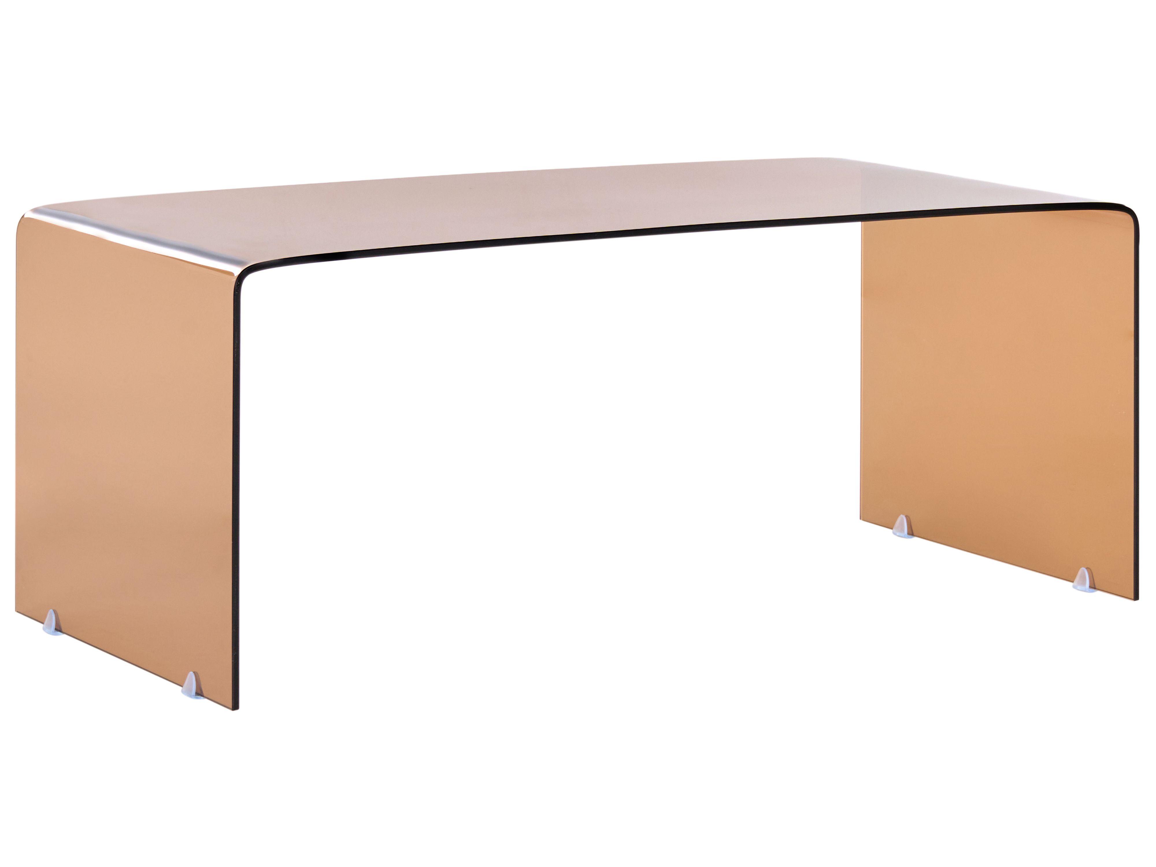 COUCHTISCH Braun Kendall - Braun, Glas (100/50/40cm) - Beliani