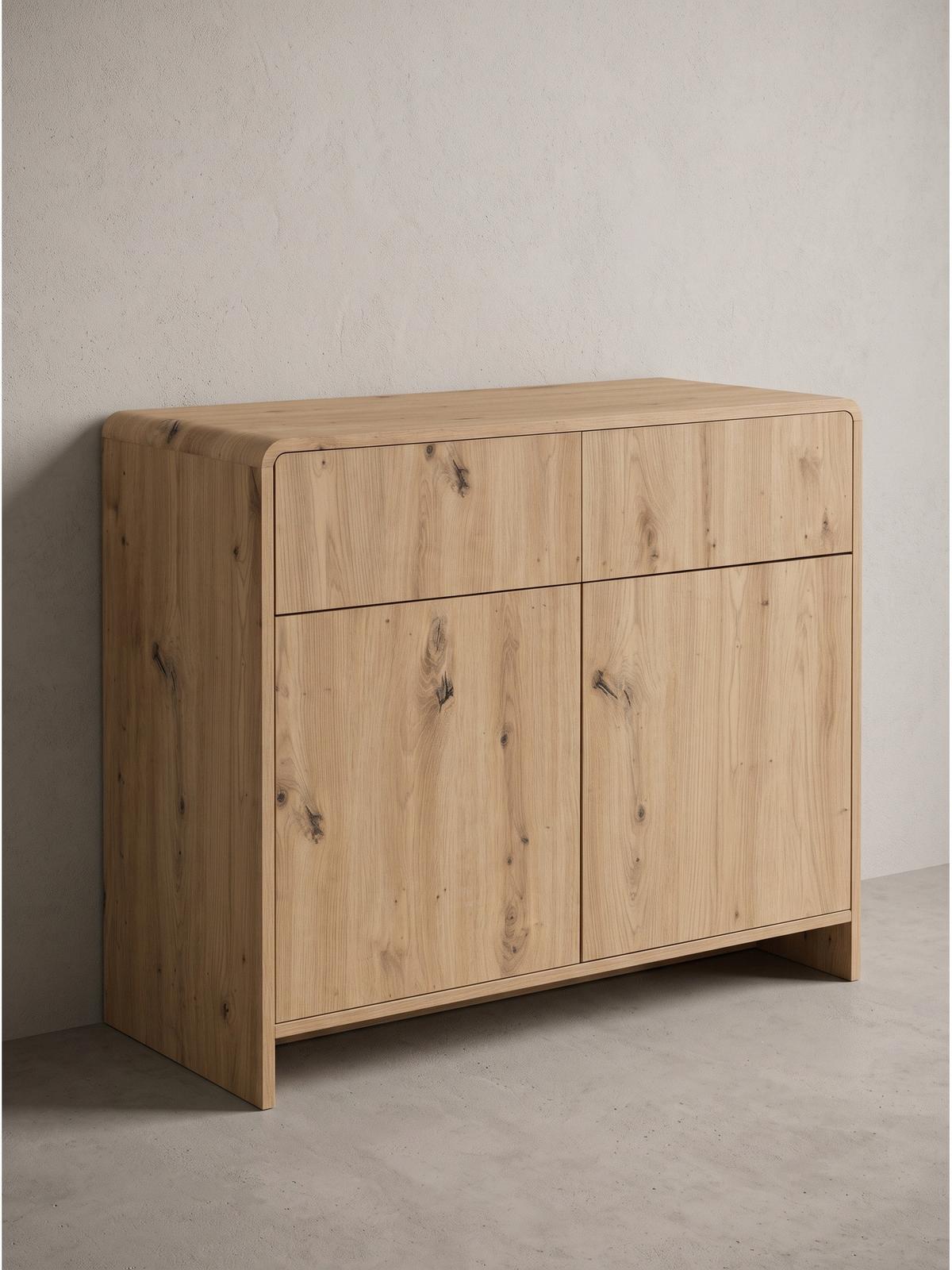 SIDEBOARD CALELLA, MDF, in Eichenoptik, 88 x 40 x 76 cm - Hellbraun/Braun, Holzwerkstoff (88/76/40cm) - KADIMA DESIGN