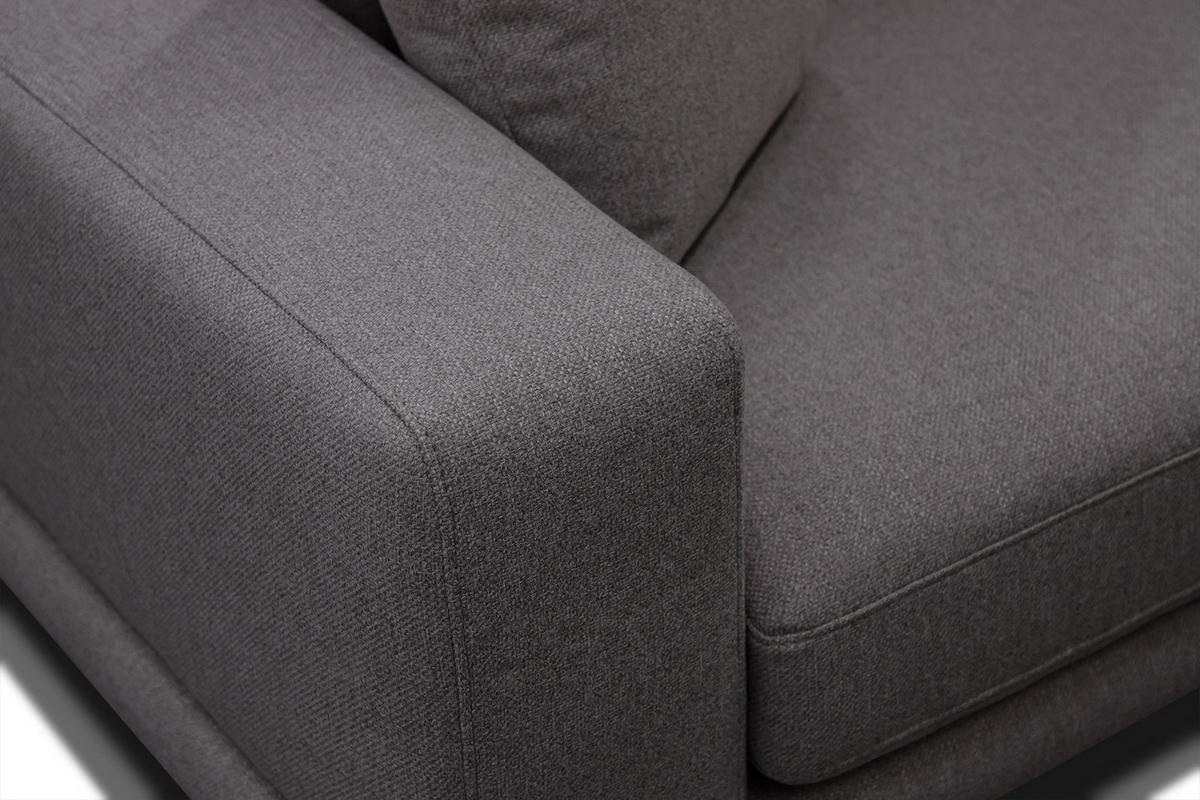SOFA MEDIOLANE 2,5-Sitzer, graphitfarben - Graphitfarben, Holzwerkstoff/Textil (203/87/96cm) - Wozimo