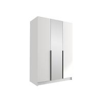 KLEIDERSCHRANK Calia II - Schwarz/Weiß, Holzwerkstoff/Metall (150/215/58cm) - MIRJAN24