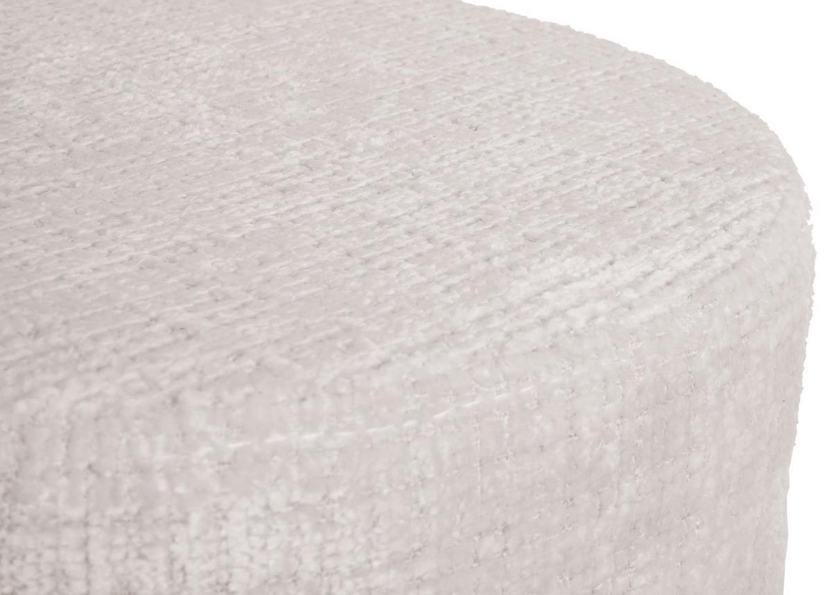 HOCKER Cremeweiß - Weiß, Textil (37/57/37cm) - MCW