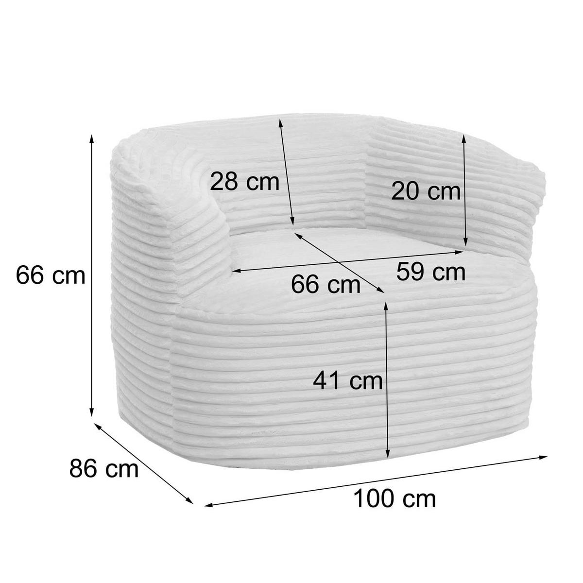 SESSEL Grau - Grau, Textil (100/66/86cm) - MCW