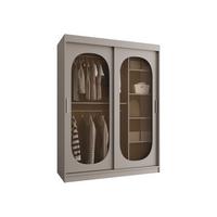SCHWEBETÜRENSCHRANK Bahrajn 150 mit Schubladen - Kaschmir/Silberfarben, Holzwerkstoff/Kunststoff (150/200/62cm) - MIRJAN24
