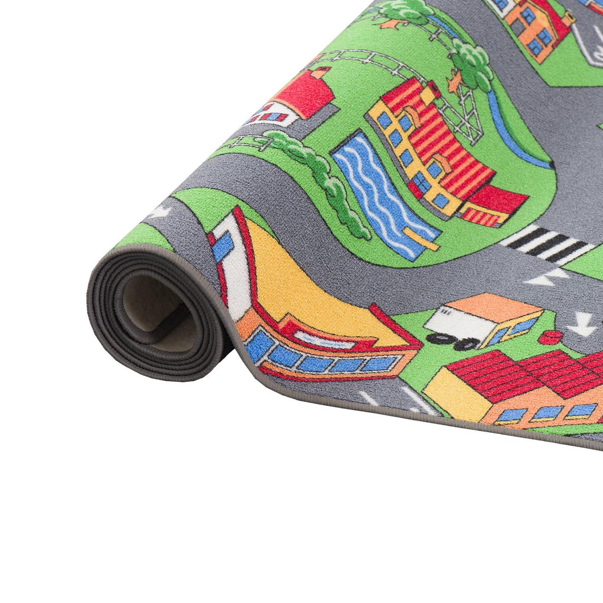 KINDER SPIEL STRASSENTEPPICH - Grün, Textil (200/250cm) - Snapstyle