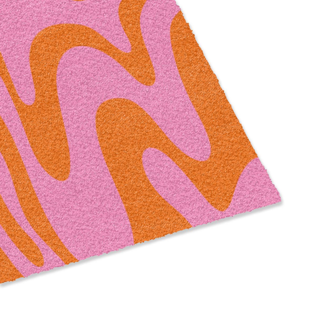 FUSSMATTE Muster - Rosa - Orange - Abstrakt - Modern Türmatte 60x40 cm - Pink, Kunststoff (60/0.4cm) - MuchoWow