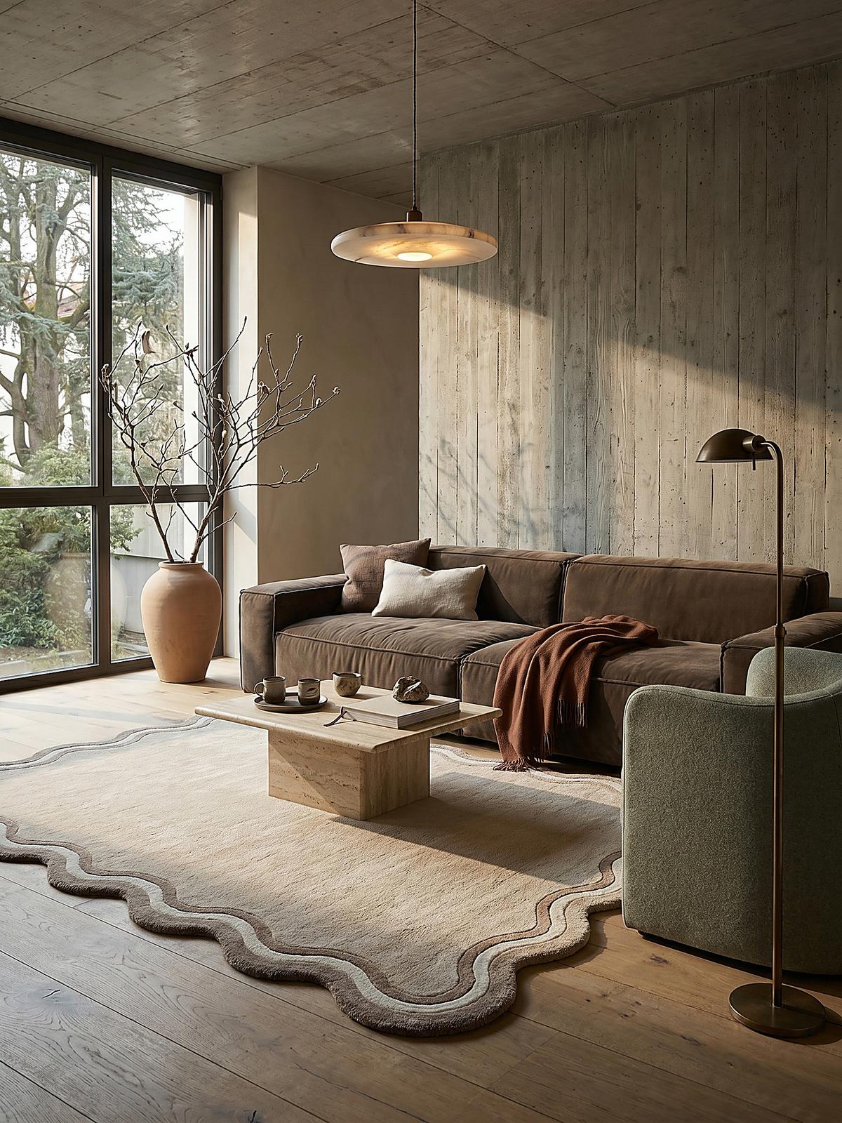 TEPPICH aus Wolle WINCH in Natur, mit Bordüre, 120 x 170 cm - Beige, Textil (200/290cm) - KADIMA DESIGN