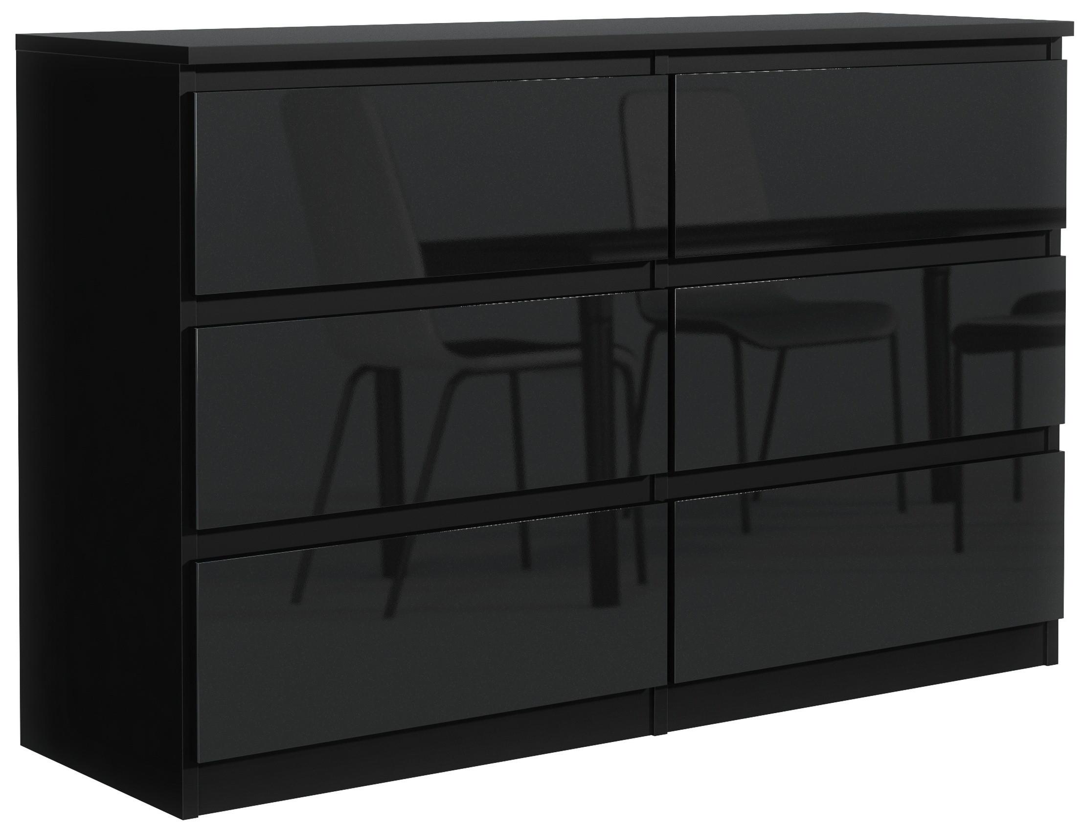 KOMMODE Schwarz, Hochglanz 139/79/39 - Schwarz Hochglanz/Schwarz, Holzwerkstoff (139/79/39cm) - RAUMHIRSCH FURNITURE