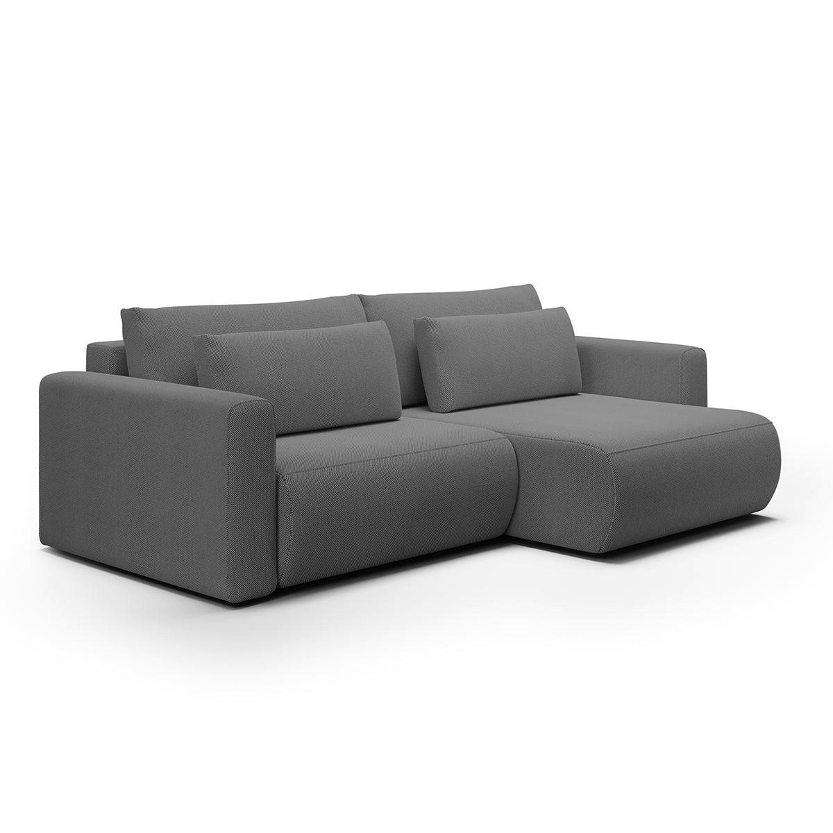ECKSOFA Evy 3 Sitzplätze Grau - Grau, Holz (240/149cm) - Petits-meubles