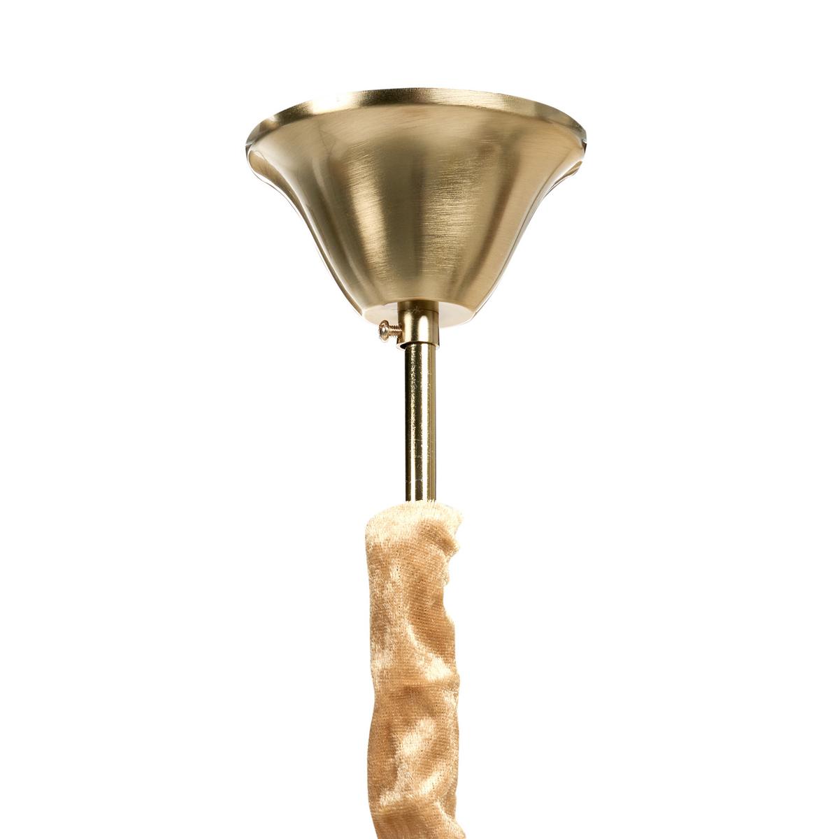 KRONLEUCHTER Glas Gold Mantaro - Transparent/Goldfarben, Glas (48/48/86cm) - Beliani