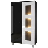 VITRINE Denjo Tür in Weiß Hochglanz - Weiß Hochglanz, Holzwerkstoff (71/129/35cm) - Vladon