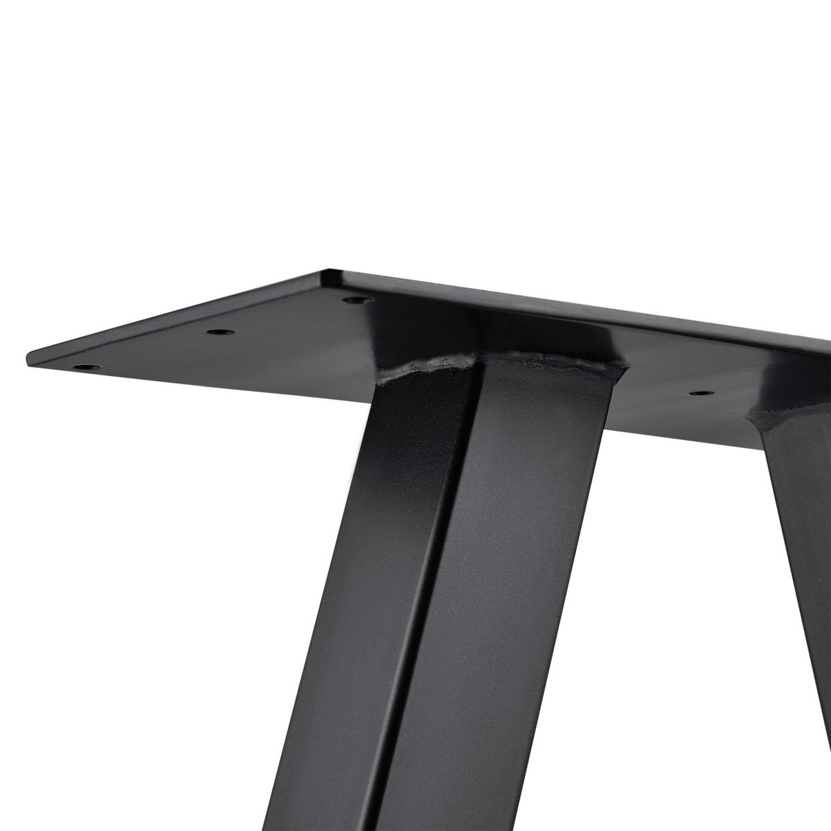 TISCHGESTELL-SET 2-TLG. Eschau - Schwarz, Metall (40/40/12cm) - [en.casa]