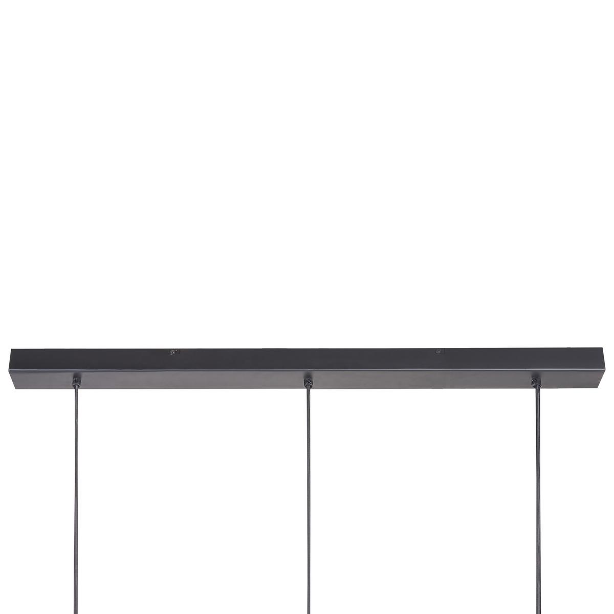 HÄNGELEUCHTE Manjeera 17/92/107 cm - Dunkelbraun, Holz (17/92/107cm) - Beliani