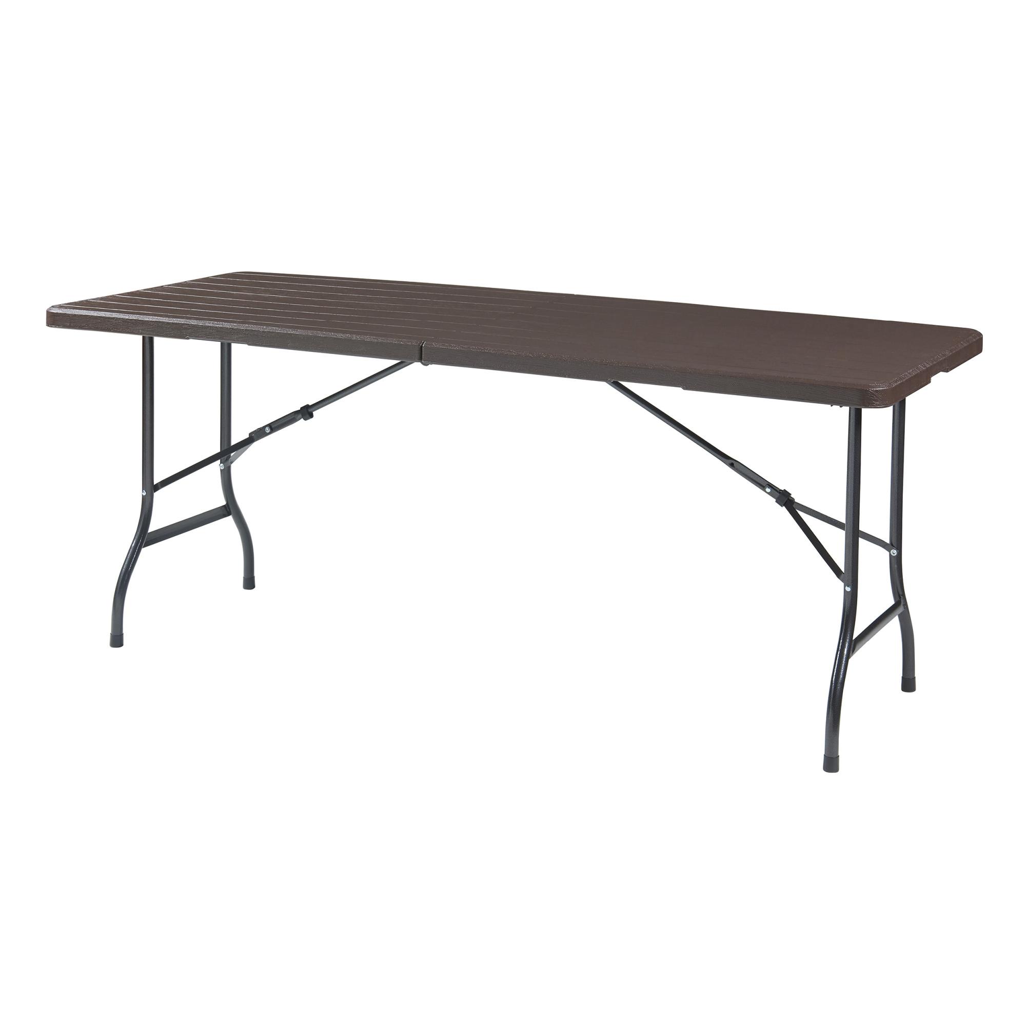 KLAPPTISCH Lillestrøm - Dunkelbraun, Kunststoff/Metall (75/180/72cm) - [en.casa]