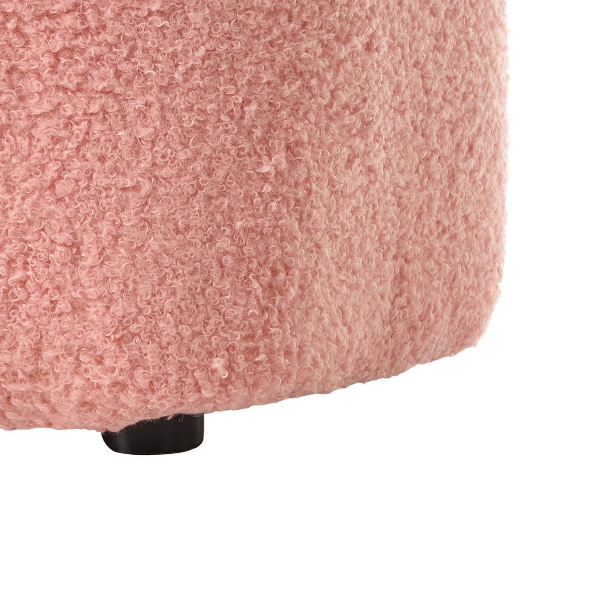 POLSTERBANK Bouclé Rosa Littleton - Pink, Textil (86/38/30cm) - Beliani