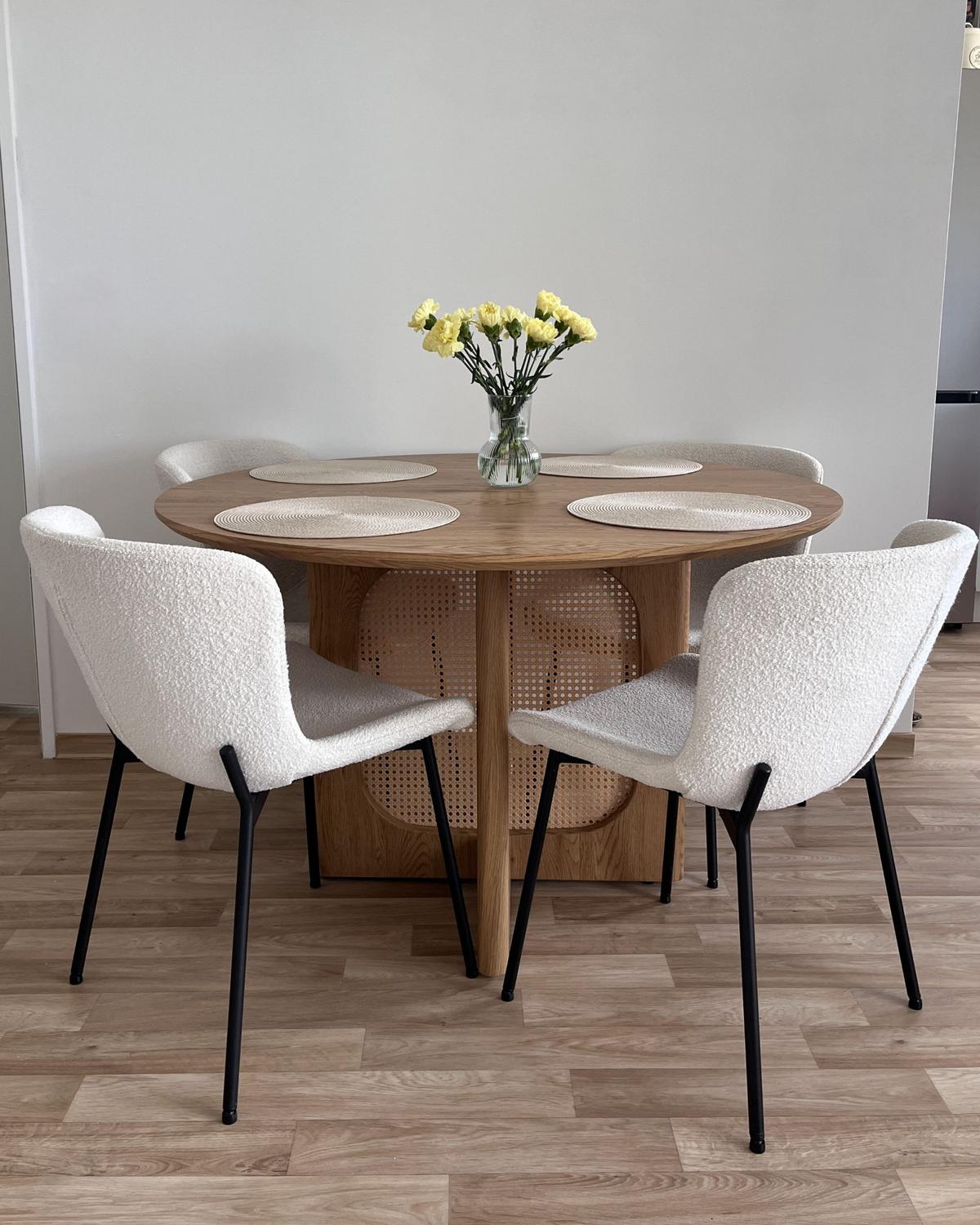 ESSTISCH Braun Karlo - Hellbraun, Holzwerkstoff (120/120/76cm) - Beliani