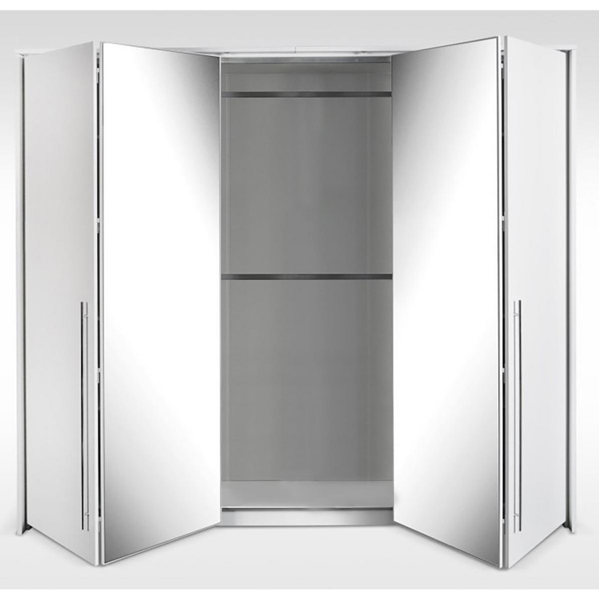 DREHTÜRENSCHRANK Bremco mit 2 Türen und Spiegel, Cappuccino, 210 cm - Cappuccino, Holzwerkstoff (210/219/65cm) - Beautysofa