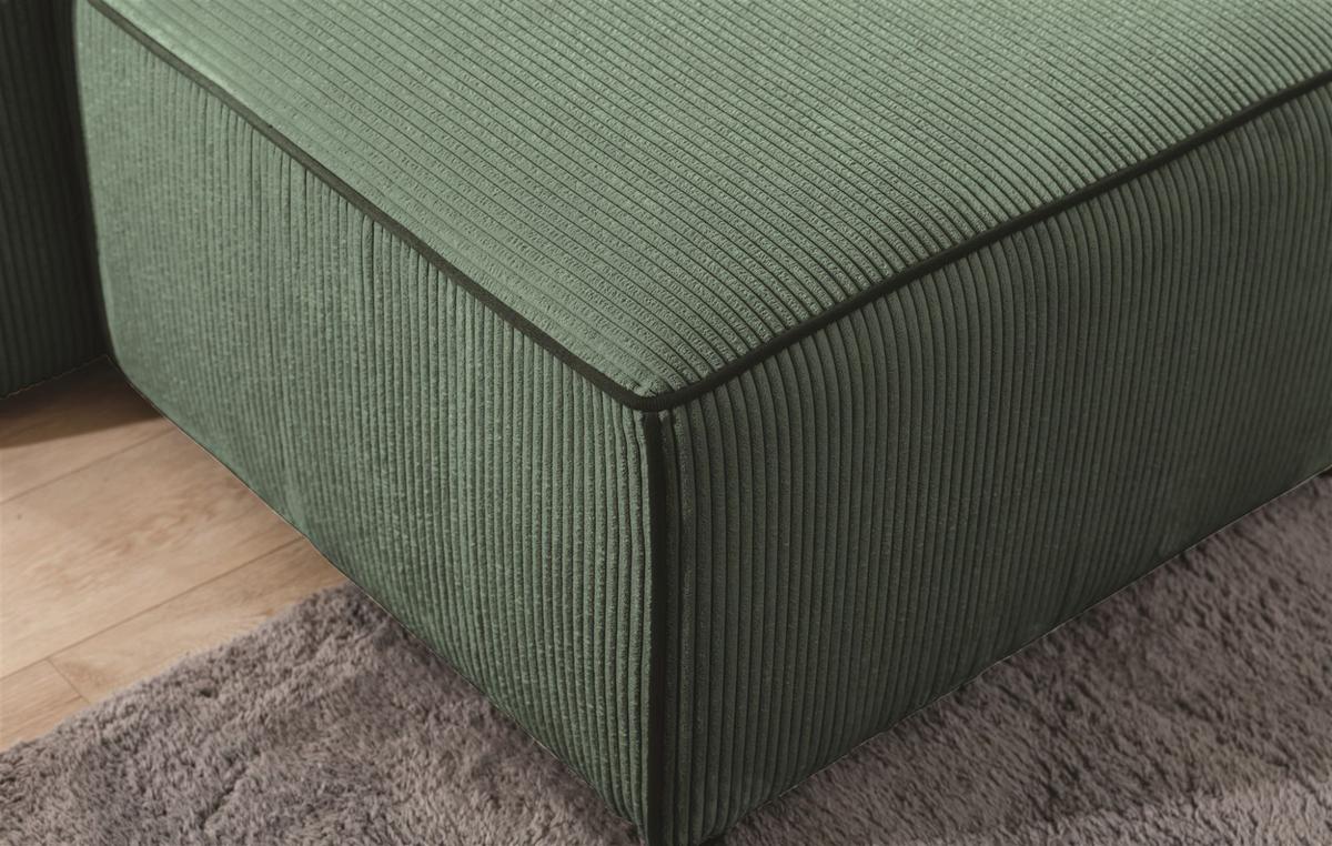 ECKSOFA Schlafsofa Waldo In Poso - Grün, Holzwerkstoff/Textil (260/173cm) - Fun Möbel
