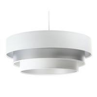 HÄNGELEUCHTE Silber 60/20 cm - Weiß, Kunststoff (60/1/20cm) - ONZENO