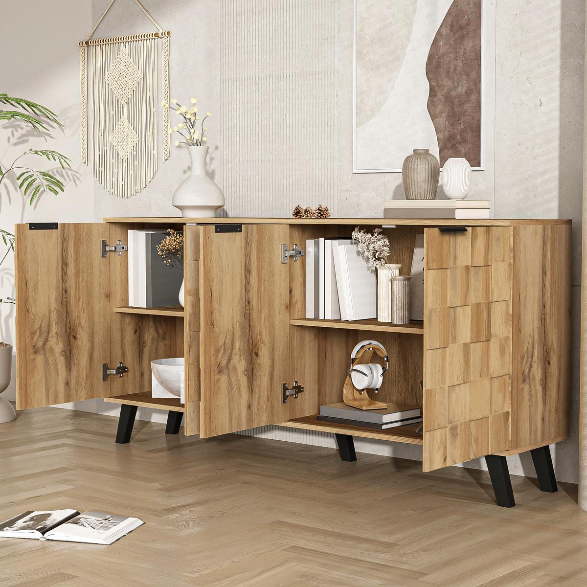 SIDEBOARD Braun 160,5/35,5/78 cm - Braun, Holzwerkstoff (35/78/161cm) - Urban Meuble