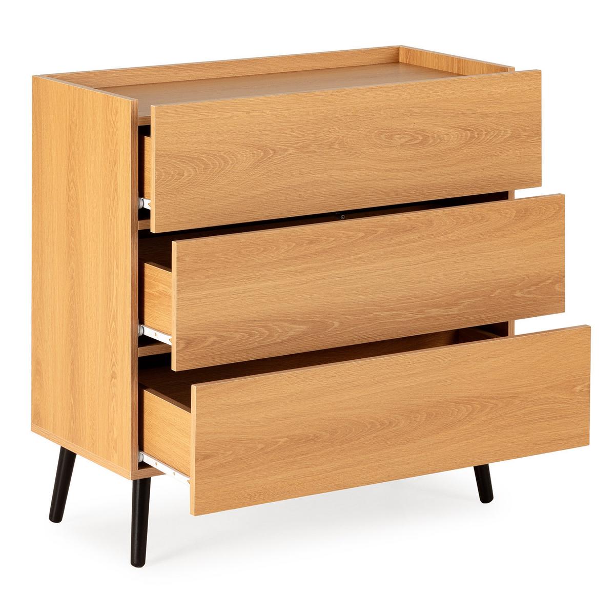 KOMMODE 80/80/40 Siren Eichenfarbe - Honigeiche, Holzwerkstoff (80/80/40cm) - VS Venta-stock