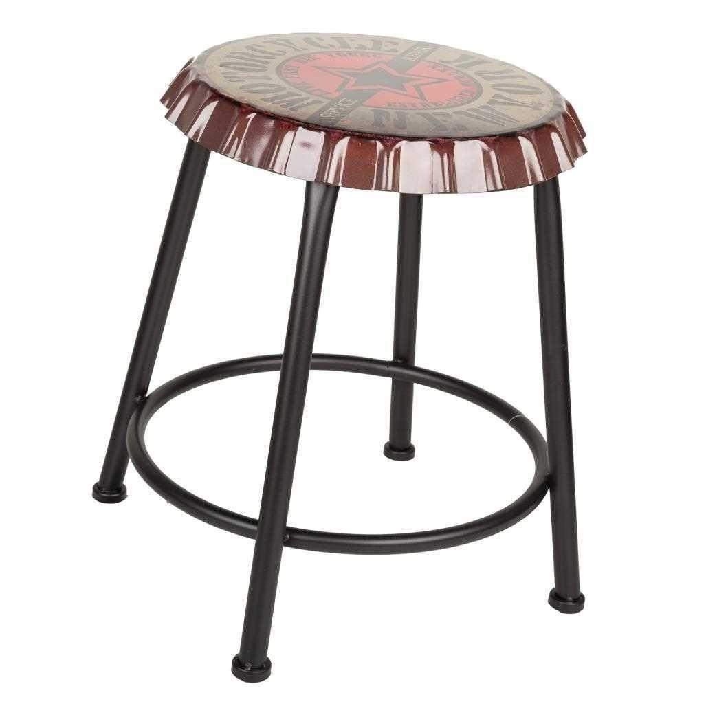 BARHOCKER aus Metall, schwarz, 35x46cm - Rot, Metall (35/46/35cm) - Wanderlust