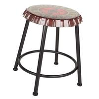 BARHOCKER aus Metall, schwarz, 35x46cm - Rot, Metall (35/46/35cm) - Wanderlust