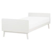 BETT mit Lattenrost 90/200 cm Weiß Bonnac - Weiß, Holz (90/200cm) - Beliani