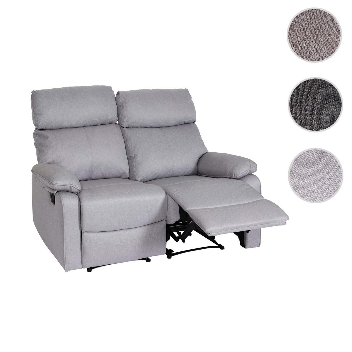 2ER-KINOSESSEL Grau - Hellgrau, Textil (134/105/170cm) - MCW
