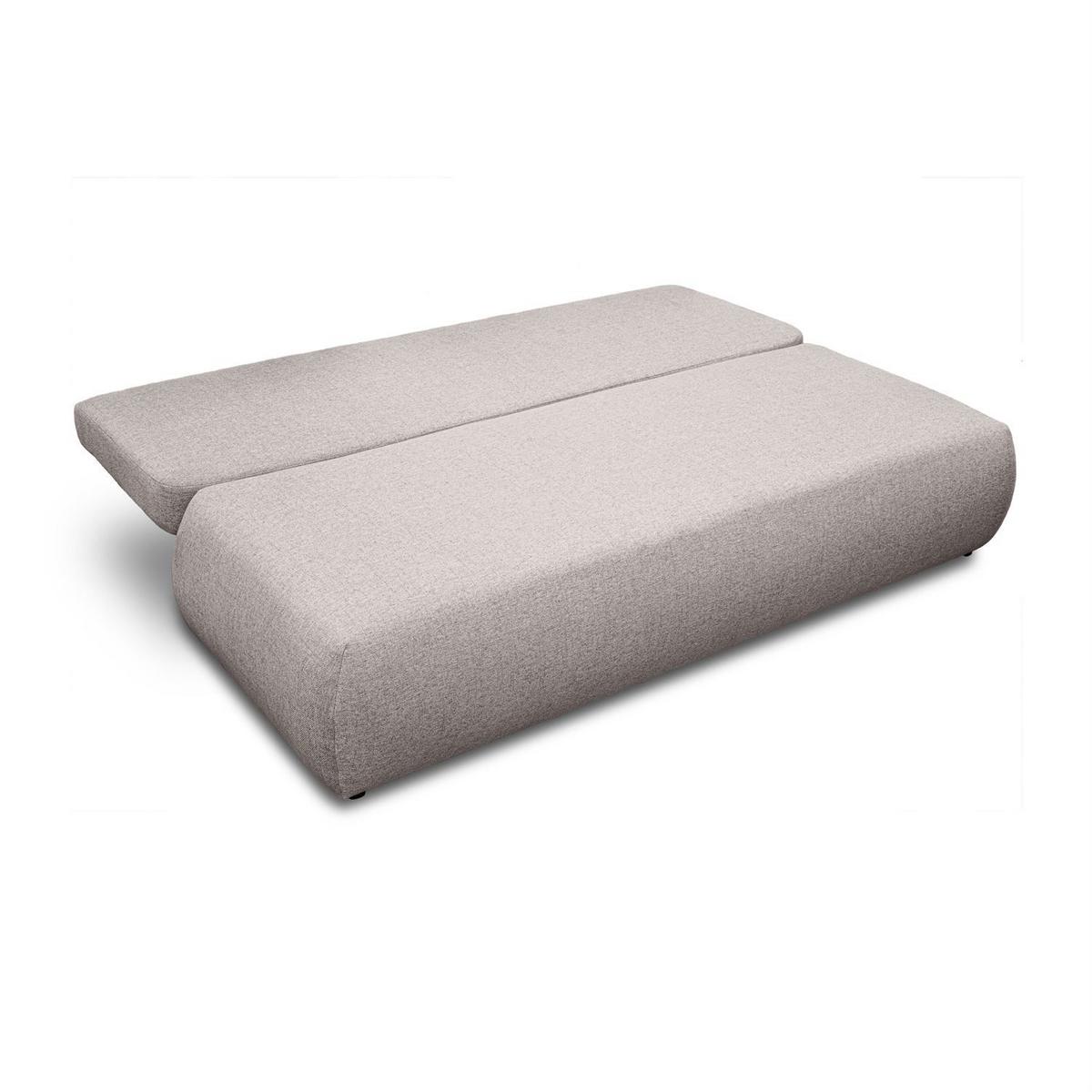 SCHLAFSOFA CLAIRE, zweisitzig, mit Schlaffunktion, Neve 04 - Beige, Textil (208/90/95cm) - Lookway