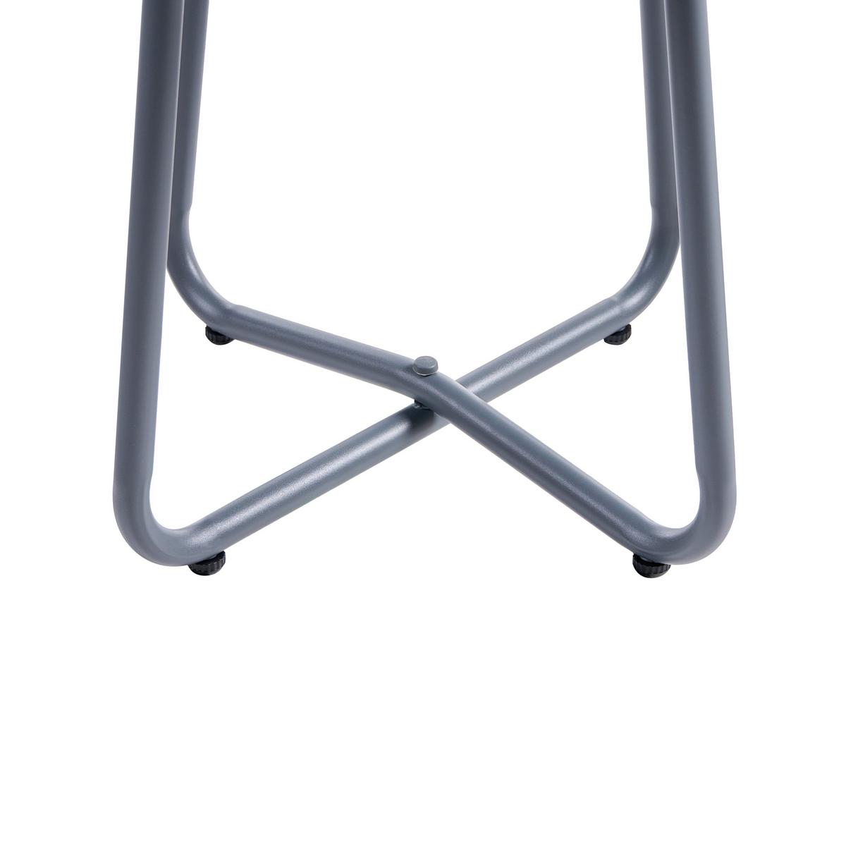 LOUNGE-SET mit Tisch 2-Sitzer Metall Dunkelgrau Pasto - Beige/Grau, Metall - Beliani