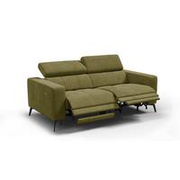 RELAXSOFA MORELLO 3-Sitzer, olive, 2 x Relax Zero Gravity - Olivgrün, Holz/Textil (206/82/103cm) - Wozimo