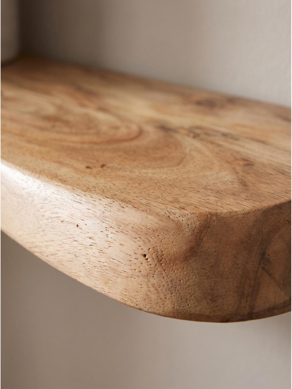 WANDREGAL ARANDA, Akazie Massivholz, handgefertigt, 40 x 20 x 3 cm - Akaziefarben, Holz (40/3/20cm) - KADIMA DESIGN